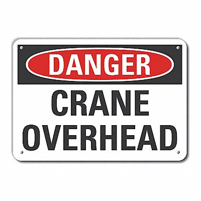 LYLE LCU40366NA14X10 K3079 Crane  Hoists Danger Sign 10x14in Alum