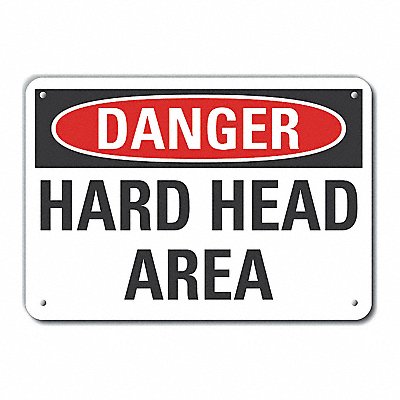 LYLE LCU40369NA14X10 Aluminum Hard Hat Danger Sign 10x14in