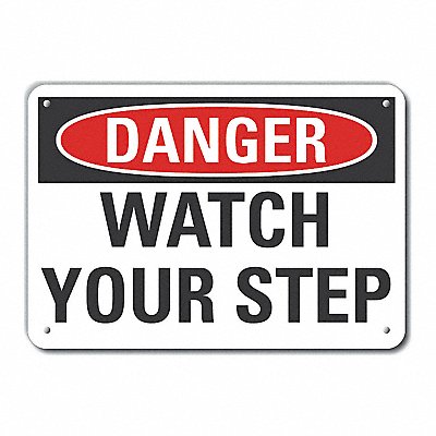 LYLE LCU40382NA10X7 Danger Sign 7 in x 10 in Aluminum