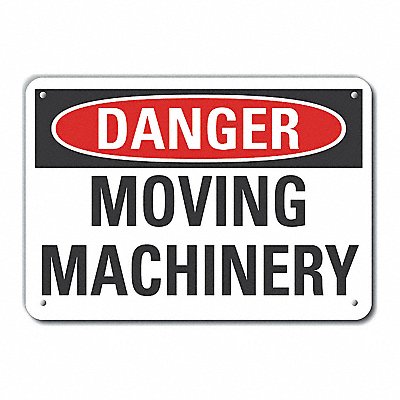 LYLE LCU40385RA14X10 Reflective Moving Mach Danger Sign 10x14in