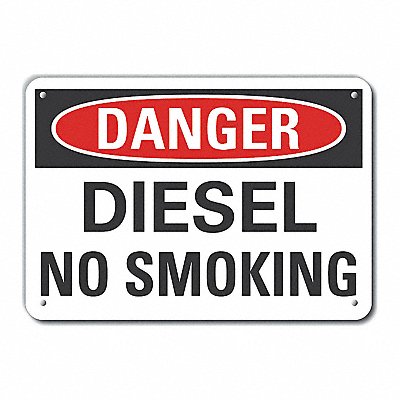 LYLE LCU40392NA14X10 Alum Diesel Danger Sign 10x14in Alum