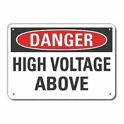 LYLE LCU40406NP10X7 High Voltage Danger Sign 7x10in Plastic