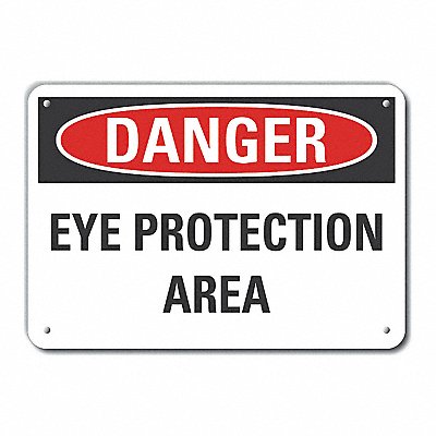 LYLE LCU40420NP10X7 Plastic Eye Danger Sign 7x10in Plastic