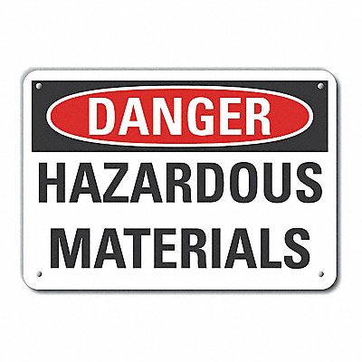 LYLE LCU40423RA14X10 Reflective Hzrdous Material Danger Sign 10x14in