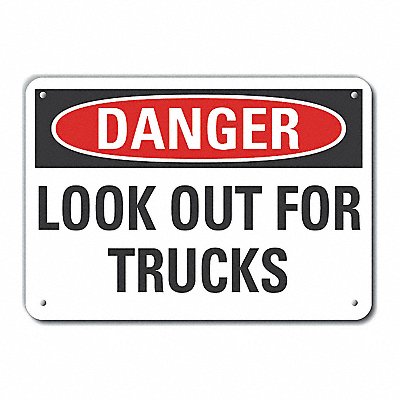 LYLE LCU40426NA14X10 Alum Traffic Safety Danger Sign 10x14in