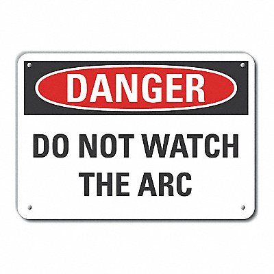 LYLE LCU40430NA14X10 Alum Welding Danger Sign 10x14in Alum