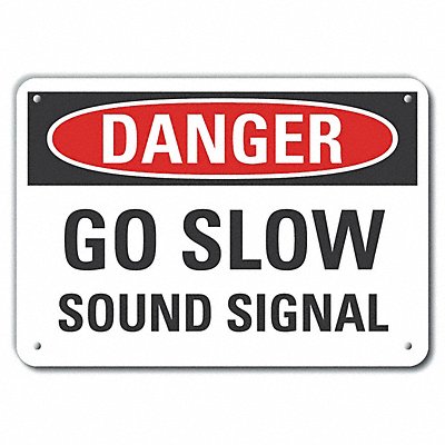 LYLE LCU40433NP10X7 Lift Truck Traffic Danger Sign 7x10in