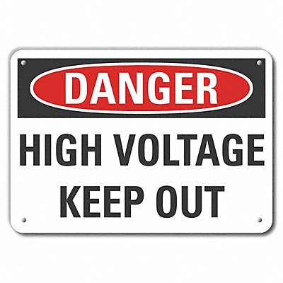 LYLE LCU40441NA14X10 High Voltage Danger Sign 10inx14in Alum