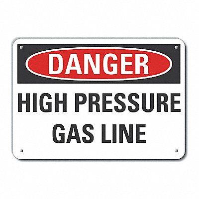 LYLE LCU40456NA14X10 Alum High Pressure Danger Sign 10x14in