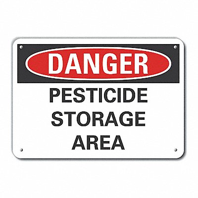 LYLE LCU40458NA10X7 Alum Pesticide Danger Sign 7x10in Alum