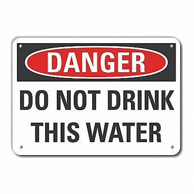 LYLE LCU40460NA14X10 Alum Potable Water Danger Sign 10x14in