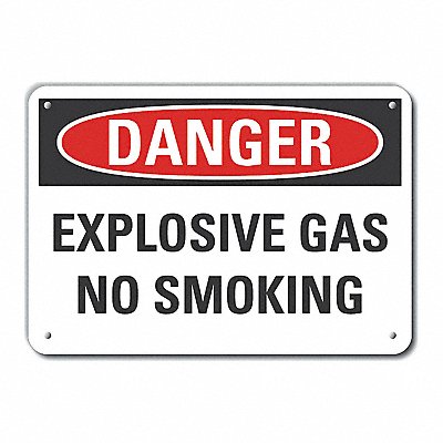 LYLE LCU40471NA10X7 Alum No Smoking Danger Sign 7x10in Alum