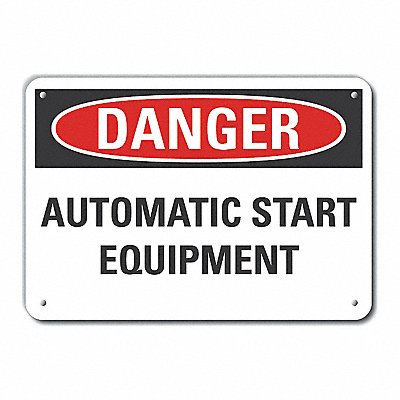 LYLE LCU40485NA10X7 Danger Sign 7 in x 10 in Aluminum