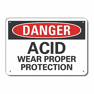 LYLE LCU40494NA10X7 Alum Acid Danger Sign 7x10in Alum