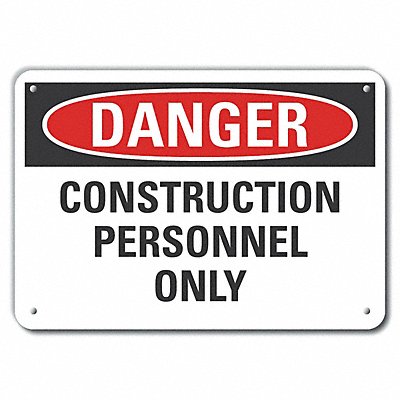 LYLE LCU40495NP10X7 Construct Area Danger Sign 7x10in Plastic