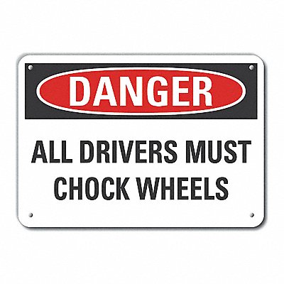 LYLE LCU40501NA10X7 Danger Sign 7 in x 10 in Aluminum