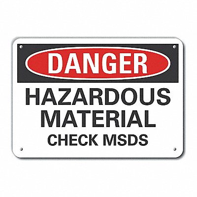 LYLE LCU40503NA14X10 Alum Hazardous Material Danger Sign 10x14in