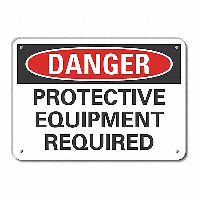 LYLE LCU40504NA10X7 Alum PPE Danger Sign 7x10in Alum
