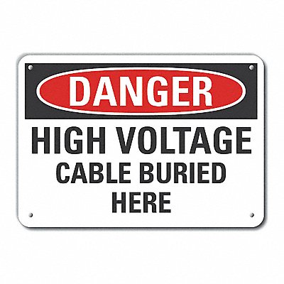 LYLE LCU40509NP14X10 High Voltage Danger Sign 10x14in Plastic