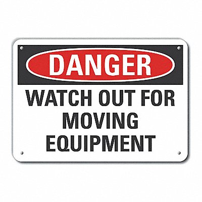 LYLE LCU40510RA10X7 Reflective Accident Prevent Danger Sign 7x10in