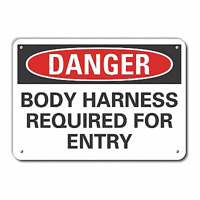 LYLE LCU40516NA10X7 Danger Sign 7 in x 10 in Aluminum