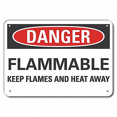 LYLE LCU40539NA14X10 Alum Flammable Material Danger Sign 10x14in