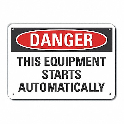 LYLE LCU40540NA10X7 Danger Sign 7 in x 10 in Aluminum