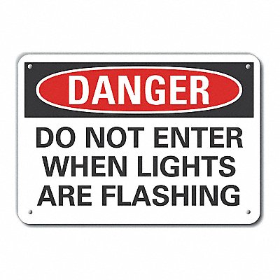 LYLE LCU40554NA10X7 Alum Personal Safety Danger Sign 7x10in
