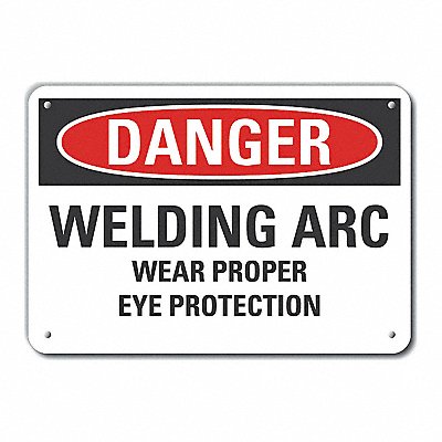 LYLE LCU40570NP14X10 Plastic Eye Danger Sign 10x14in Plastic