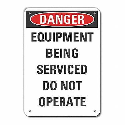 LYLE LCU40575NA10X7 Machine Operation Danger Sign 10x7in Alum