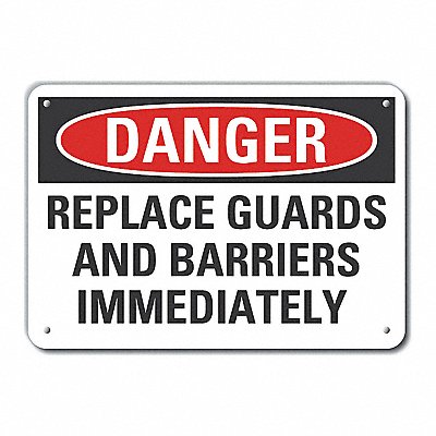 LYLE LCU40579NP14X10 Machine Guards Danger Sign 10x14in Plastic