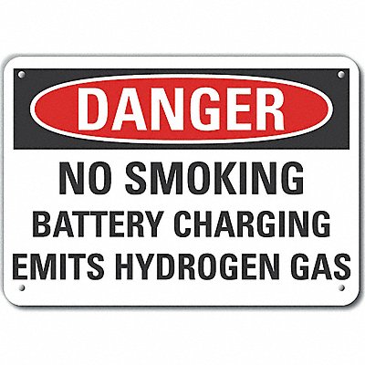 LYLE LCU40624NA10X7 Alum No Smoking Danger Sign 7x10in Alum