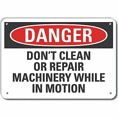 LYLE LCU40628NP14X10 Machine Operation Danger Sign 10x14in