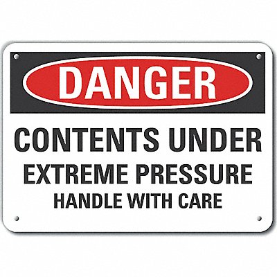 LYLE LCU40630NA14X10 Alum Pressure Danger Sign 10x14in Alum