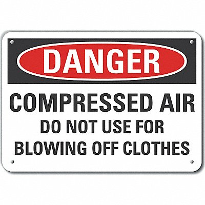 LYLE LCU40637NP10X7 Compres Air Danger Sign 7x10in Plastic