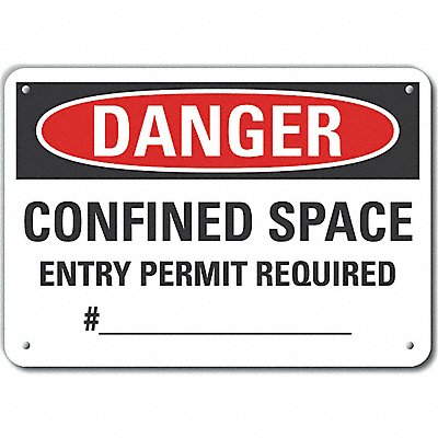 LYLE LCU40638NA10X7 Danger Sign 7 in x 10 in Aluminum