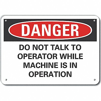 LYLE LCU40654RA10X7 Reflective Machine Operation Danger Sign 7x10in