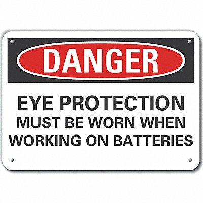 LYLE LCU40655NA10X7 Alum Eye Danger Sign 7x10in Alum