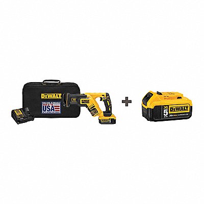 DEWALT DCS367P1DCB205 Cordless Recip Saw Kit 2900 SPM 20VDC