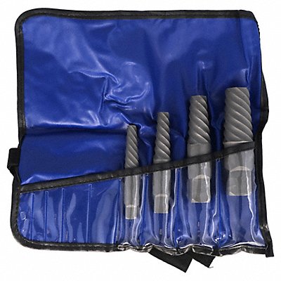 CHICAGO-LATROBE 65038 Screw Extractor Set 4pc HSS Wood Block
