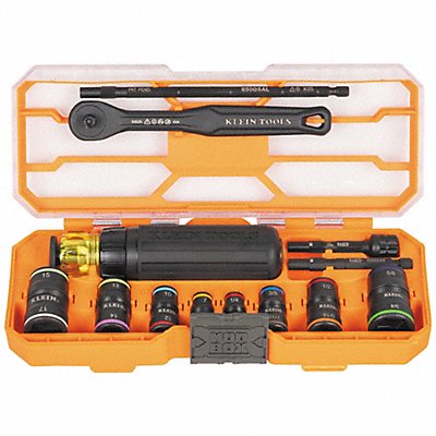KLEIN TOOLS 65242 Flip Socket Screwdriver Set Flip-16
