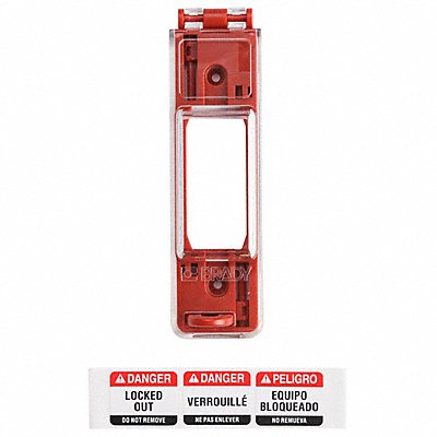 BRADY 65392 Wall Switch Lockout Red 9/32 in Dia.