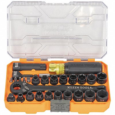 KLEIN TOOLS 65400KNECT Impact Pass Through Socket Set 28Piece