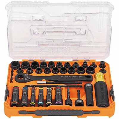 KLEIN TOOLS 65500KNECT Impact Pass Through Socket Set 39Piece
