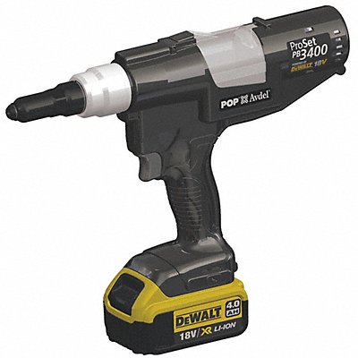POP AVDEL PB3400 Rivet Tool 4047 lb Pulling 18VDC 20VDC