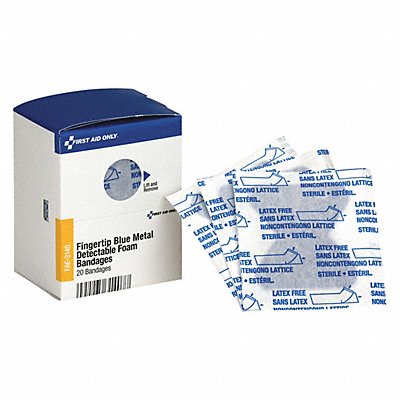 FIRST AID ONLY FAE3140 Fingertip Bandages Metal Detect PK20