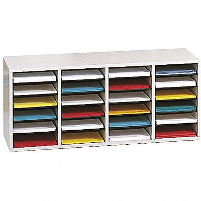 SAFCO 9423GR Literature Org Wood Adjustable 24 Grey