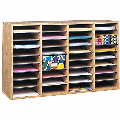 SAFCO 9424MO Literature Org Wood Adjustable 36 Oak