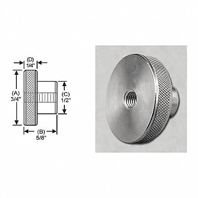 S  W MANUFACTURING WTRT021 Knrl Knob Tap Thru SS 10-24