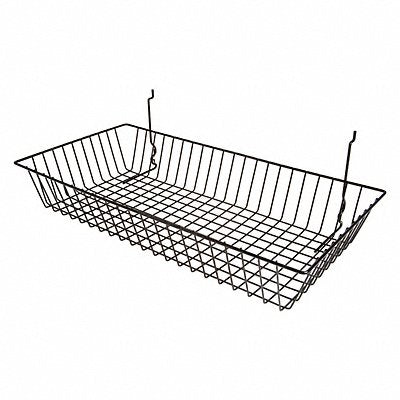 ECONOCO BSK11B Grid Shallow Basket 24 x 12 Black PK6